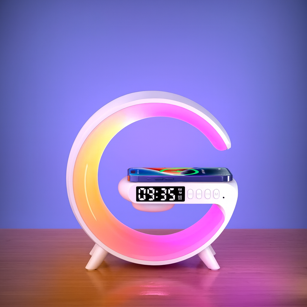 RGB Desk Lamp Speaker with Wireless Charging